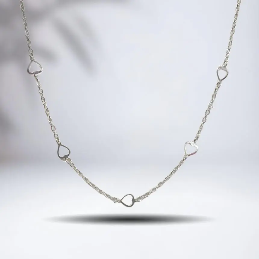 Choker 5 corações vazados