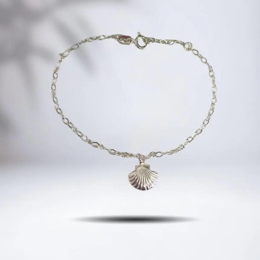 Pulseira elos concha lisa