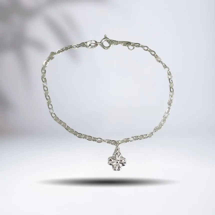 Pulseira elos flor lisa