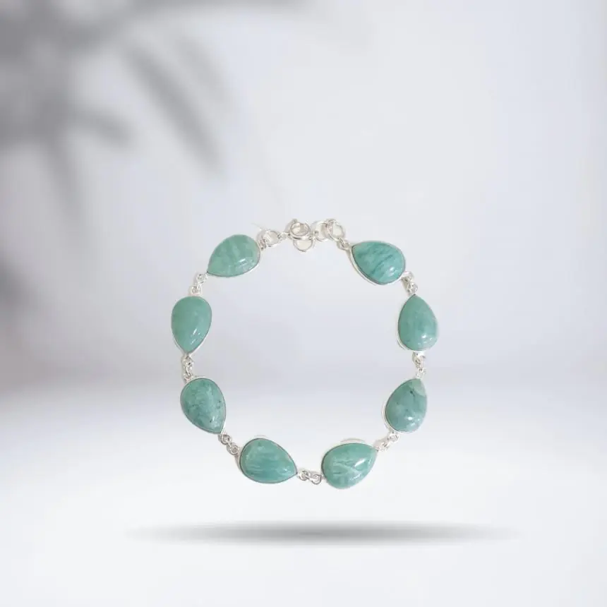PULSEIRA GOTAS PEDRA AMAZONITA