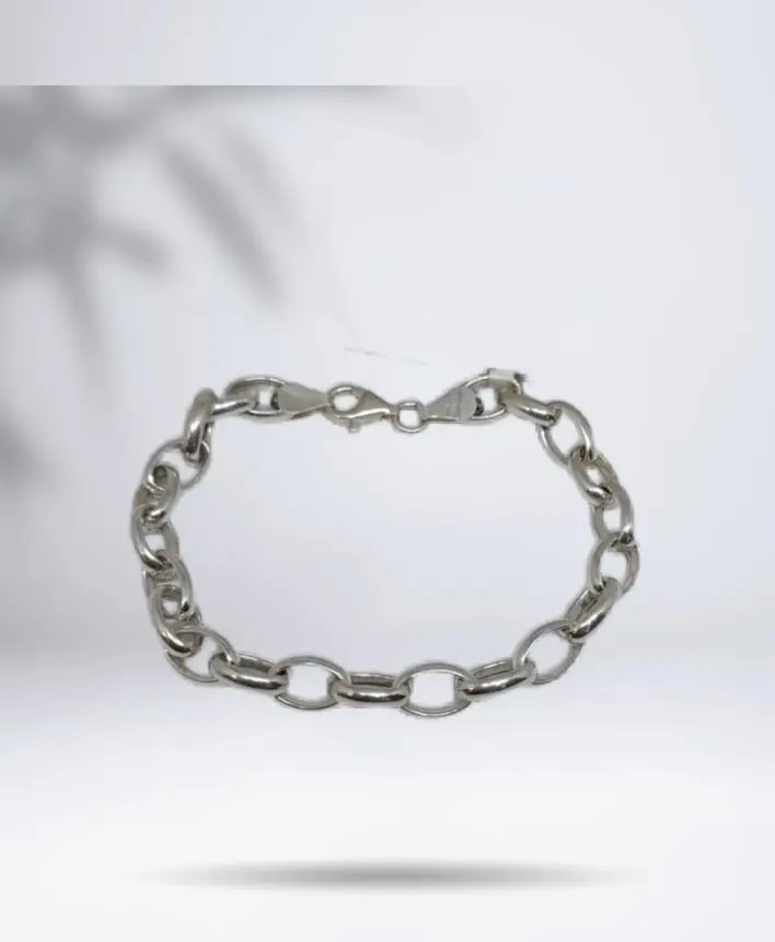 Pulseira Elos Ovalados G Prata 925