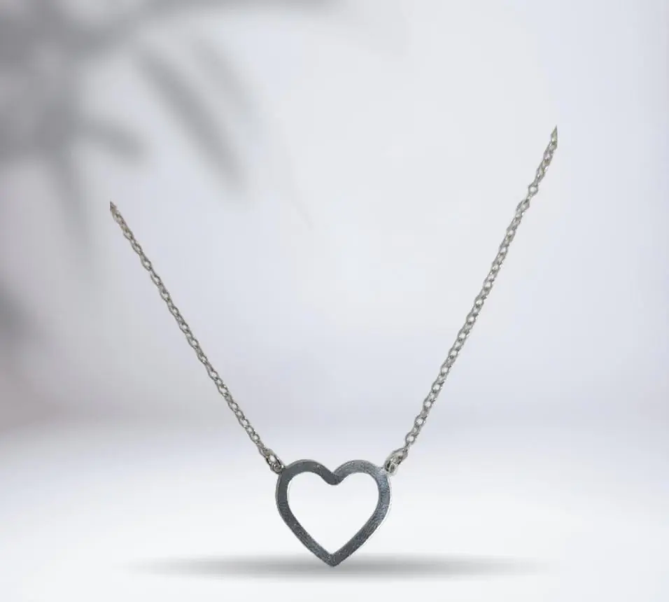 Choker Coração G Central Vazado