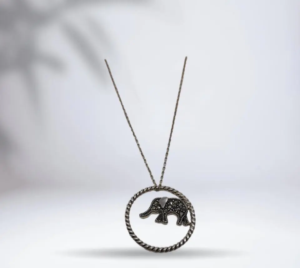 Colar de Elefante com Marcassitas em volta