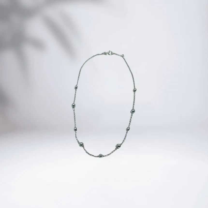 Choker Bolas em prata 925