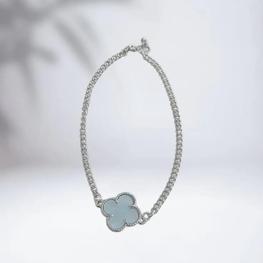 Pulseira trevo azul bebe