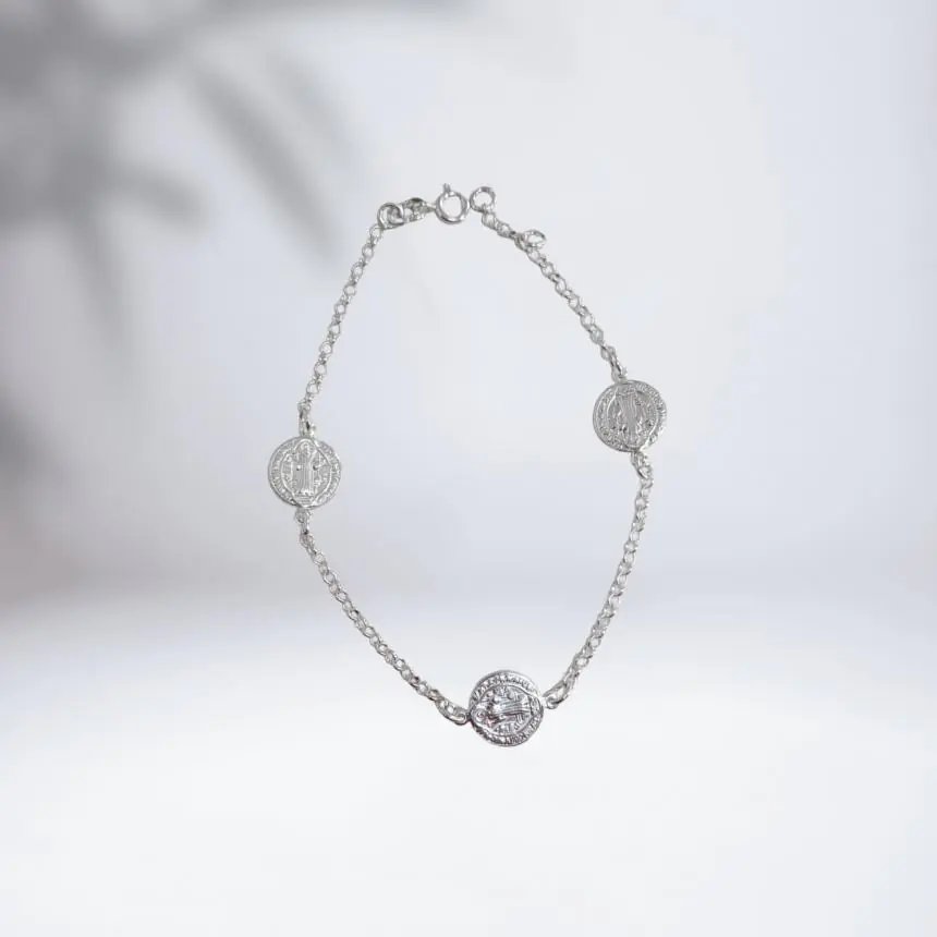 Pulseira São Bento três medalhas