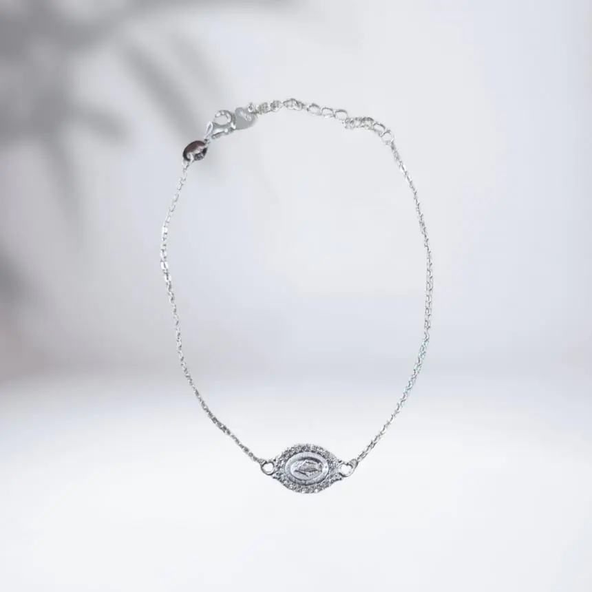 Pulseira Medalha Nossa Senhora das Graças M