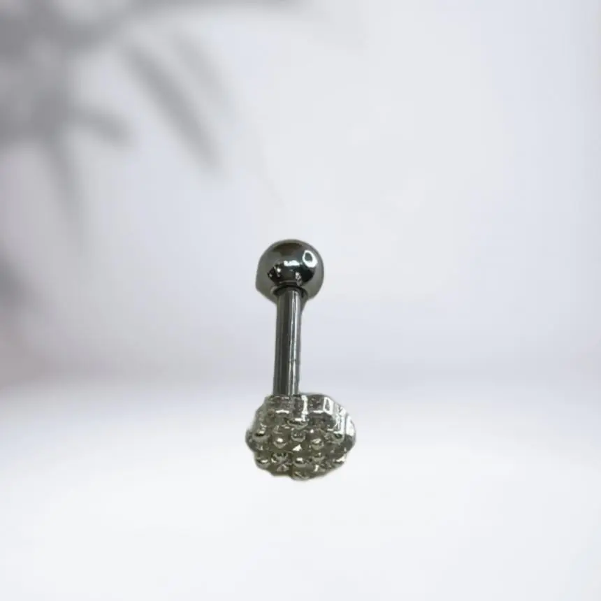 Piercing flor zinha unica cravejada