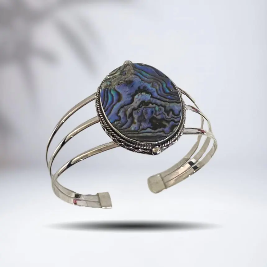 Pulseira bracelete abalone oval