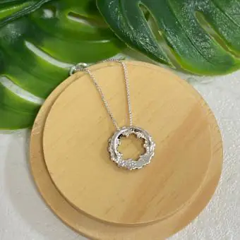 Conjunto brinco e colar flor marcassita mandala