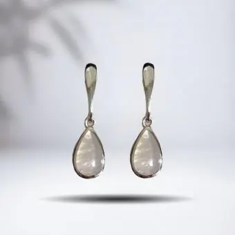 Brinco pino longo gota madrepérola - Código 1031