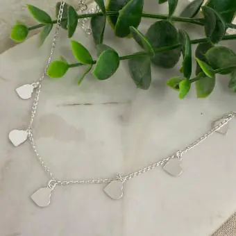 Choker corações lisos