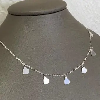 Choker corações lisos