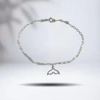 Pulseira elos pingente cauda vazada - Código 1122