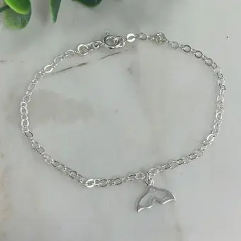 Pulseira elos pingente cauda vazada