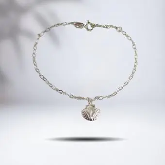 Pulseira elos concha lisa