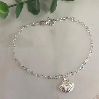 Pulseira elos concha lisa