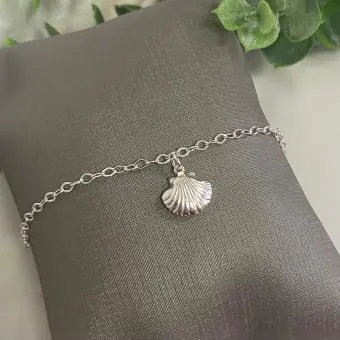 Pulseira elos concha lisa