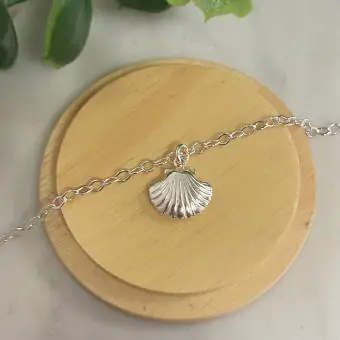 Pulseira elos concha lisa