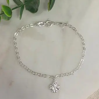 Pulseira elos flor lisa