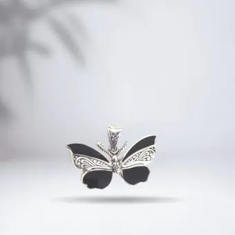 PINGENTE BORBOLETA ÔNIX TRABALHADA - Código 1318