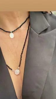Colar Cristal Azul Petróleo