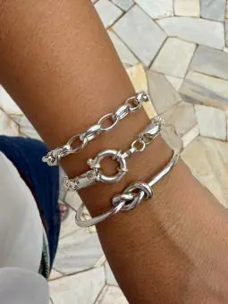 Pulseira Elos Ovalados G Prata 925