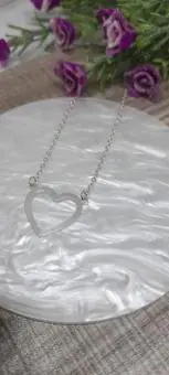 Choker Coração G Central Vazado