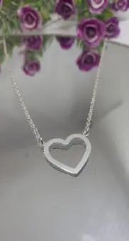 Choker Coração G Central Vazado