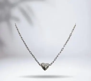 Choker Coração Central Cheio - Código 1435