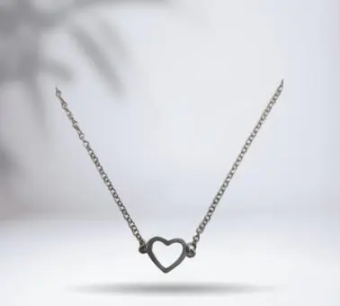 Choker Coração Vazado P - Código 1436