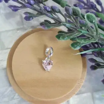 BERLOQUE CORAÇÃO ROSA ZIRCONIA