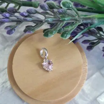 BERLOQUE CORAÇÃO ROSA ZIRCONIA