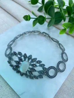 Pulseira Madreperola Larga Circulos Vazados
