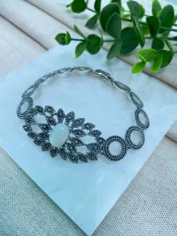 Pulseira Madreperola Larga Circulos Vazados