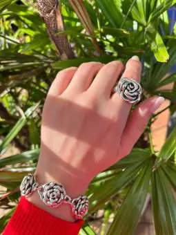 Pulseira Flor Eletroformação G