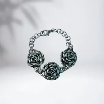 Pulseira Flor Eletroformação G - Código 1501