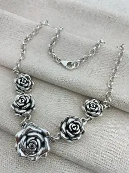 Colar Flores Eletroformação