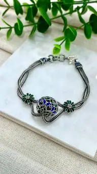 Pulseira Balinesa  Aplicação Cloizonet