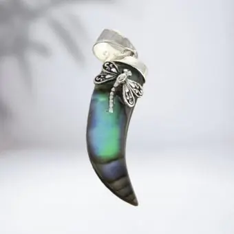 Pingente Abalone  Aplicação Libélula