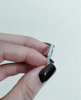 Anel aliança Zirconia