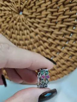 Brinco Argola Bali Click Cravejado flores coloridas