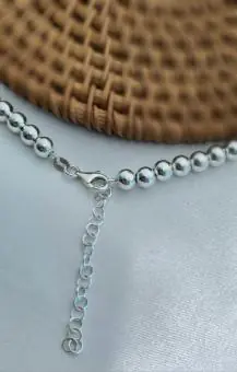 Colar Bolas Prata oca 6mm