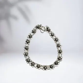 Pulseira Balines com Mini flores - Código 1573