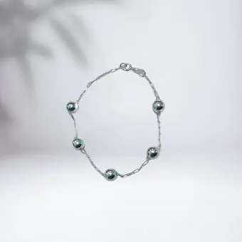 Pulseira 5 bolas em prata 925