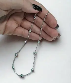 Choker Bolas em prata 925