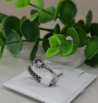 Anel solitario Prata Bali