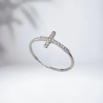 Anel cruz micro zirconias