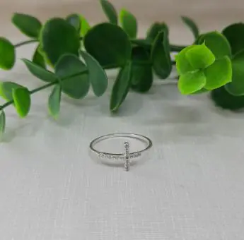 Anel cruz micro zirconias