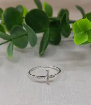 Anel cruz micro zirconias